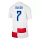 Günstige Kroatien Majer 7 Kindertrikot Heim EURO 2024 Kurzarm
