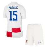 Günstige Kroatien Pasalic 15 Kindertrikot Heim EURO 2024 Kurzarm