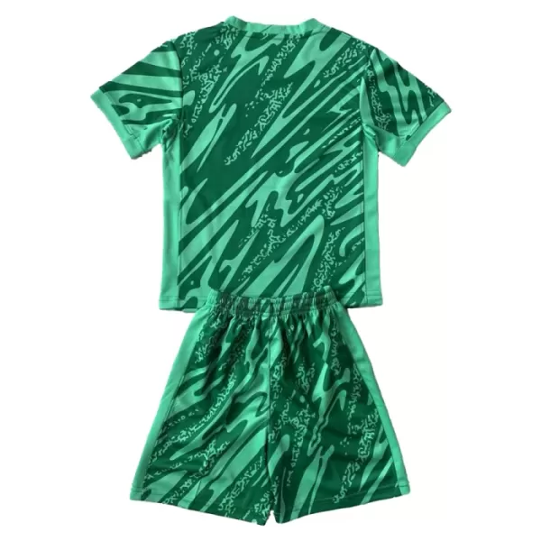 Günstige Niederlande Torwart Kindertrikot EURO 2024 Kurzarm Grüne