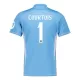 Günstige Real Madrid Courtois 1 Torwart Kindertrikot Heim 2024/25 Kurzarm
