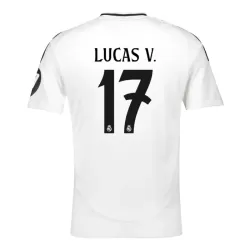 Günstige Real Madrid Lucas V. 17 Herrentrikot Heim 2024/25 Kurzarm Günstige Real Madrid Lucas V. 17 Herrentrikot Heim 2024/25 Kurzarm