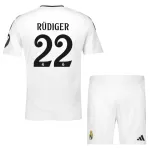 Günstige Real Madrid Rudiger 22 Kindertrikot Heim 2024/25 Kurzarm