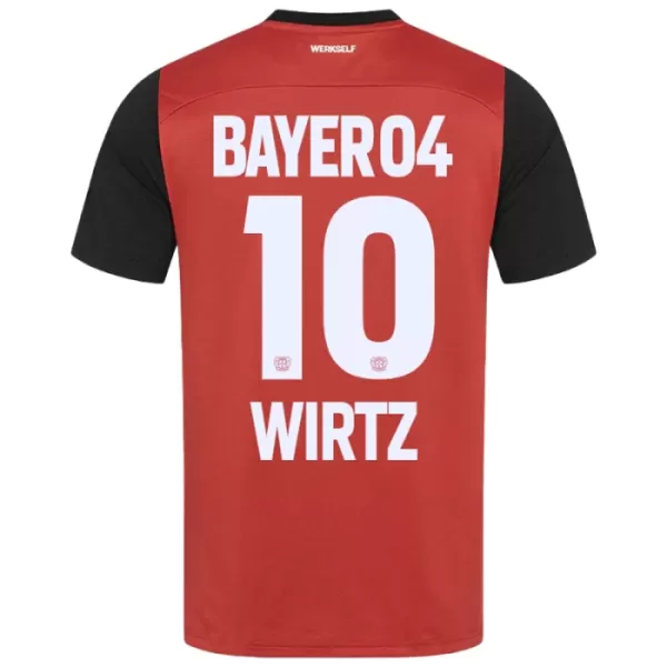 Günstige Bayer 04 Leverkusen Florian Wirtz 10 Kindertrikot Heim 2024/25 Kurzarm