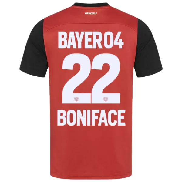 Günstige Bayer 04 Leverkusen Victor Boniface 22 Kindertrikot Heim 2024/25 Kurzarm