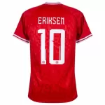 Günstige Dänemark Eriksen 10 Herrentrikot Heim EURO 2024 Kurzarm