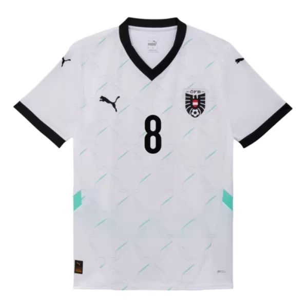 Günstige Österreich Alaba 8 Herrentrikot Auswärts EURO 2024 Kurzarm
