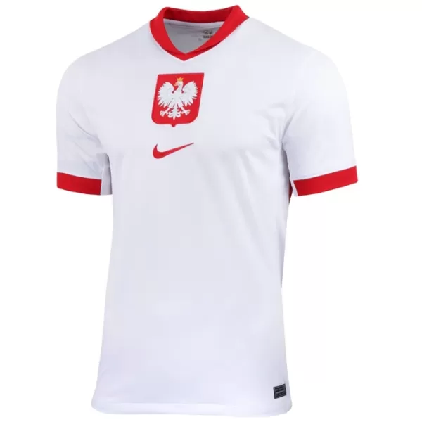 Günstige Polen Lewandowski 9 Herrentrikot Heim EURO 2024 Kurzarm