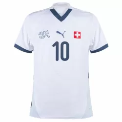 Günstige Schweiz Xhaka 10 Herrentrikot Auswärts EURO 2024 Kurzarm