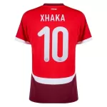 Günstige Schweiz Xhaka 10 Herrentrikot Heim EURO 2024 Kurzarm