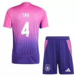 Günstige Deutschland Tah 4 Kindertrikot Auswärts EURO 2024 Kurzarm