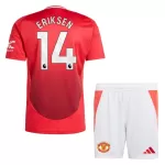 Günstige Manchester United Eriksen 14 Kindertrikot Heim 2024/25 Kurzarm