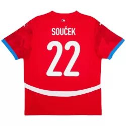 Günstige Tschechische Republik Soucek 22 Herrentrikot Heim EURO 2024 Kurzarm