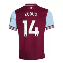 Günstige West Ham United Kudus 14 Herrentrikot Heim 2024/25 Kurzarm Günstige West Ham United Kudus 14 Herrentrikot Heim 2024/25 Kurzarm