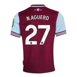 Günstige West Ham United N. Aguerd 27 Herrentrikot Heim 2024/25 Kurzarm Günstige West Ham United N. Aguerd 27 Herrentrikot Heim 2024/25 Kurzarm