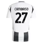 Günstige Juventus Turin Cambiaso 27 Herrentrikot Heim 2024/25 Kurzarm