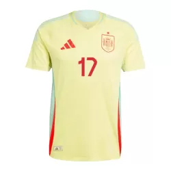 Günstige Spanien Williams JR 17 Herrentrikot Auswärts EURO 2024 Kurzarm