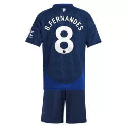 Günstige Manchester United Bruno Fernandes 8 Kindertrikot Auswärts 2024/25 Kurzarm