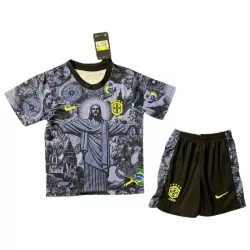 Günstige Brasilien Kindertrikot 2024 Kurzarm Schwarze - Speziell Günstige Brasilien Kindertrikot 2024 Kurzarm Schwarze - Speziell