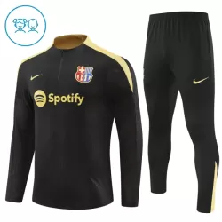 Barcelona Trainingspullover Kinder 2024/25 Viertelreißverschluss Schwarze Barcelona Trainingspullover Kinder 2024/25 Viertelreißverschluss Schwarze