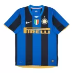 Günstige Inter Mailand 2008-09 Herrentrikot Heim Retro Kurzarm
