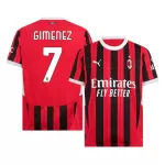 Günstige AC Mailand Gimenez 7 Herrentrikot Heim 2024/25 Kurzarm