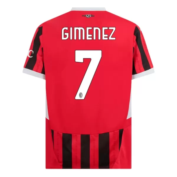 Günstige AC Mailand Gimenez 7 Herrentrikot Heim 2024/25 Kurzarm