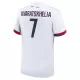 Günstige Paris Saint-Germain Kvaratskhelia 7 Herrentrikot Auswärts 2024/25 Kurzarm