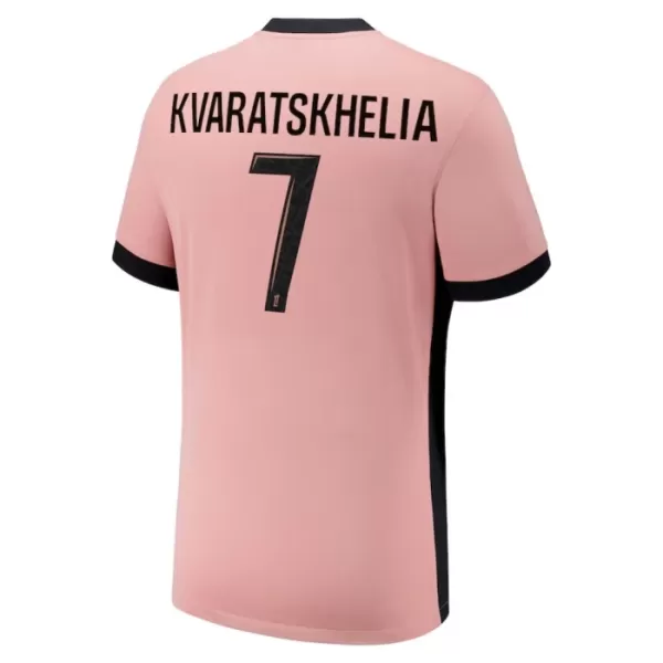 Günstige Paris Saint-Germain Kvaratskhelia 7 Herrentrikot Ausweich 2024/25 Kurzarm