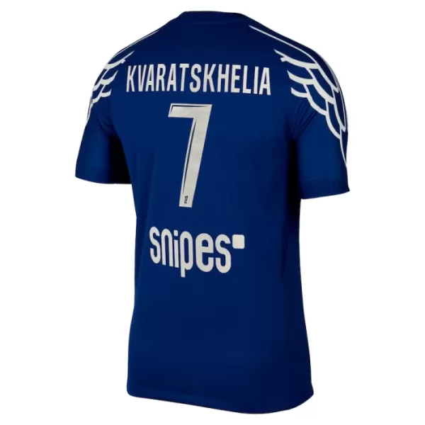 Günstige Paris Saint-Germain Kvaratskhelia 7 Herrentrikot Vierte 2024/25 Kurzarm