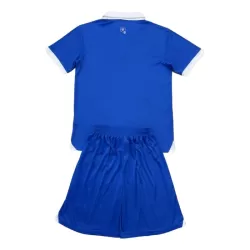 Günstige El Salvador Kindertrikot Heim 2025 Kurzarm