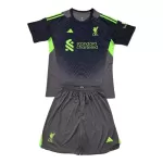 Günstige Liverpool Torwart Kindertrikot 2025/26 Kurzarm Schwarze