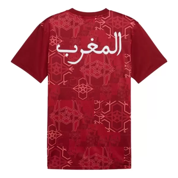 Günstige Marokko Pre-Match Herrentrikot 2025 Kurzarm