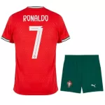 Günstige Portugal Ronaldo 7 Kindertrikot Heim 2025 Kurzarm