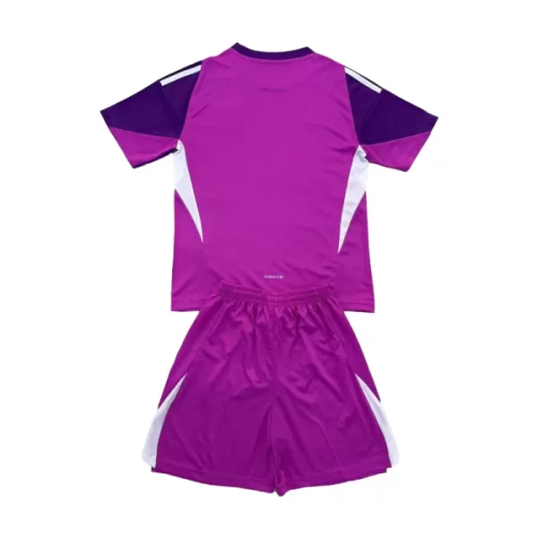 Günstige Real Madrid Torwart Kindertrikot 2025/26 Kurzarm Lila