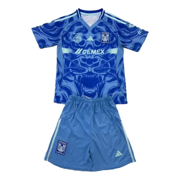 Günstige Tigres UANL Kindertrikot Auswärts 2025/26 Kurzarm Günstige Tigres UANL Kindertrikot Auswärts 2025/26 Kurzarm