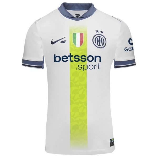 Günstige Inter Mailand x Valentino Rossi Herrentrikot Auswärts 2024/25 Kurzarm Günstige Inter Mailand x Valentino Rossi Herrentrikot Auswärts 2024/25 Kurzarm