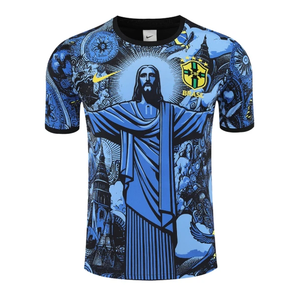 Günstige Brasilien Herrentrikot 2024/25 Kurzarm Blaue - Speziell