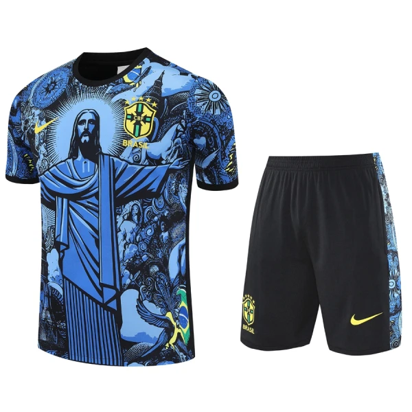 Günstige Brasilien Kindertrikot 2024/25 Kurzarm Blaue - Speziell Günstige Brasilien Kindertrikot 2024/25 Kurzarm Blaue - Speziell