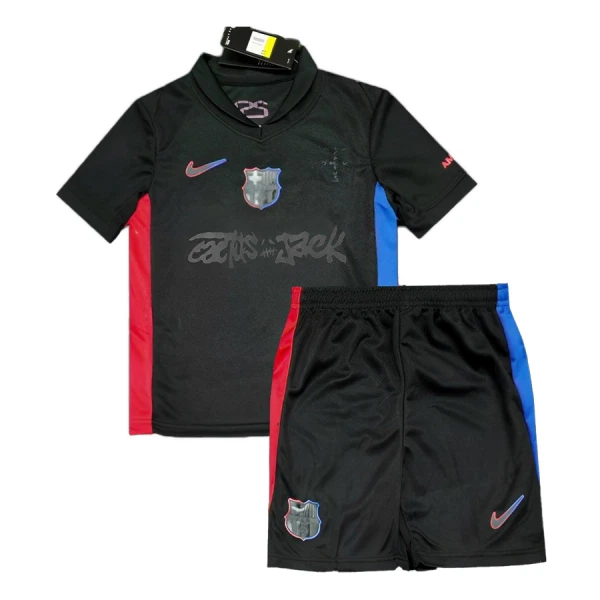 Günstige FC Barcelona x Travis Scott Kindertrikot Auswärts 2024/25 Kurzarm Günstige FC Barcelona x Travis Scott Kindertrikot Auswärts 2024/25 Kurzarm