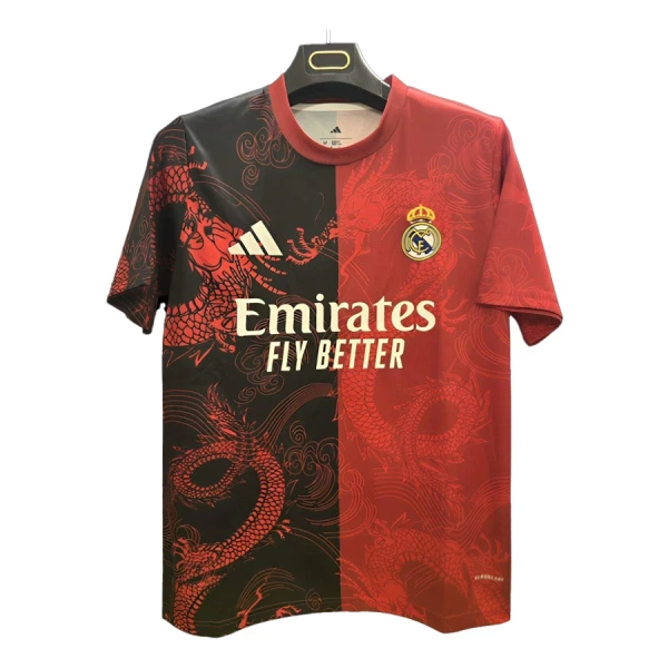 Günstige Real Madrid Dragon Herrentrikot 2024/25 Kurzarm Rote Günstige Real Madrid Dragon Herrentrikot 2024/25 Kurzarm Rote