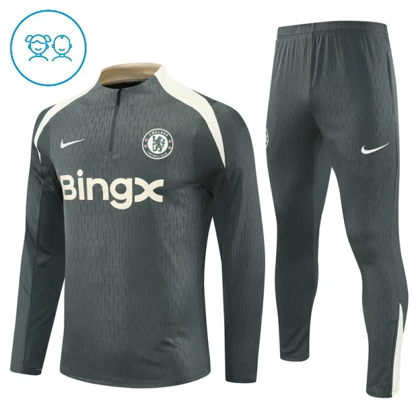 Chelsea Trainingspullover Kinder 2025/26 Viertelreißverschluss Graue Chelsea Trainingspullover Kinder 2025/26 Viertelreißverschluss Graue