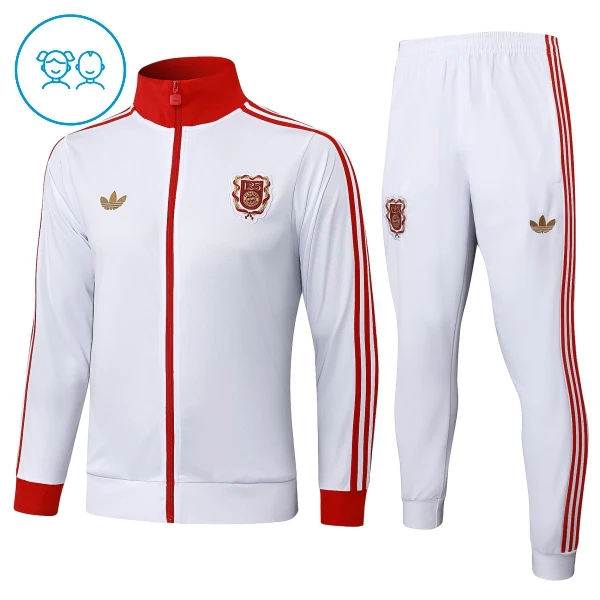 FC Bayern München Trainingsjackenanzüge Kinder 2024/25 Weiße FC Bayern München Trainingsjackenanzüge Kinder 2024/25 Weiße
