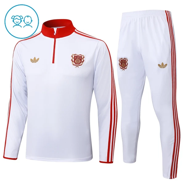 FC Bayern München Trainingspullover Kinder 2024/25 Viertelreißverschluss Weiße FC Bayern München Trainingspullover Kinder 2024/25 Viertelreißverschluss Weiße