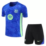 Günstige Barcelona Pre-Match Kindertrikot 2024/25 Kurzarm