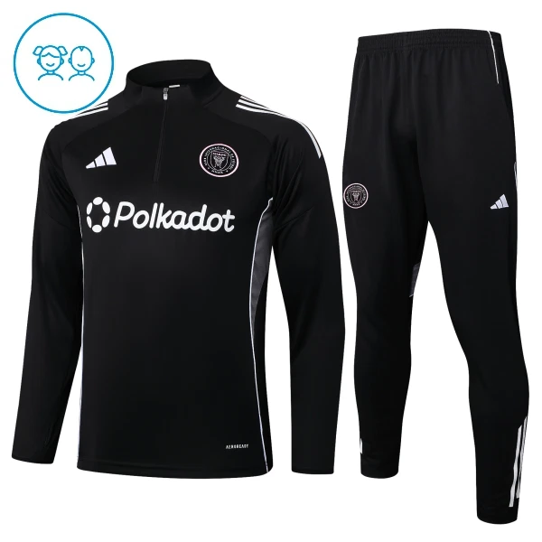 Inter Miami CF Trainingspullover Kinder 2025/26 Viertelreißverschluss Schwarze Inter Miami CF Trainingspullover Kinder 2025/26 Viertelreißverschluss Schwarze
