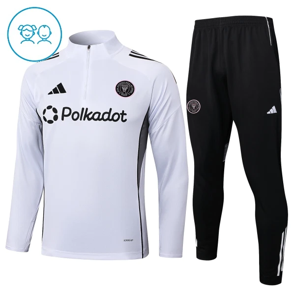 Inter Miami CF Trainingspullover Kinder 2025/26 Viertelreißverschluss Weiße Inter Miami CF Trainingspullover Kinder 2025/26 Viertelreißverschluss Weiße