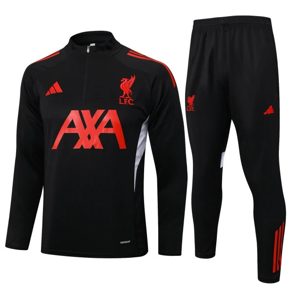 Liverpool Trainingspullover 2024/25 Viertelreißverschluss Schwarze Liverpool Trainingspullover 2024/25 Viertelreißverschluss Schwarze