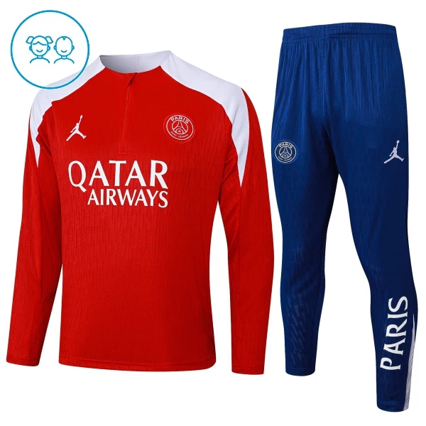 Paris Saint-Germain Trainingspullover Kinder 2025/26 Viertelreißverschluss Rote Paris Saint-Germain Trainingspullover Kinder 2025/26 Viertelreißverschluss Rote
