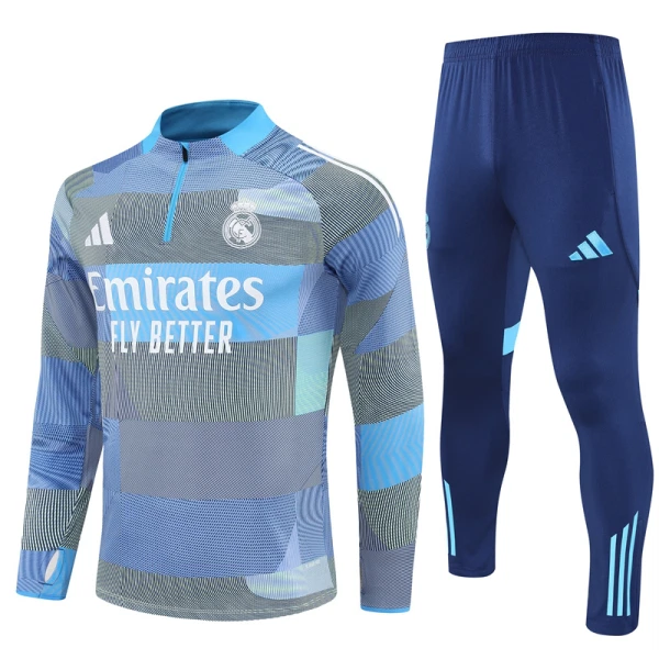 Real Madrid Trainingspullover 2025/26 Viertelreißverschluss Blaue Real Madrid Trainingspullover 2025/26 Viertelreißverschluss Blaue