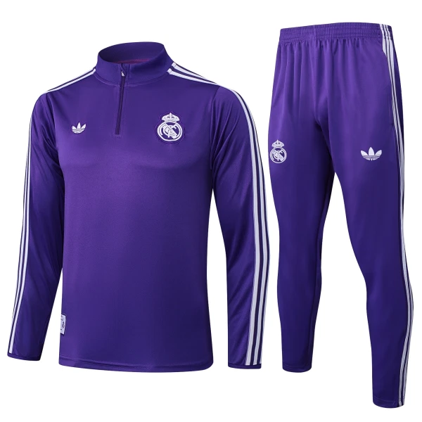 Real Madrid Trainingspullover 2025/26 Viertelreißverschluss Lila Real Madrid Trainingspullover 2025/26 Viertelreißverschluss Lila